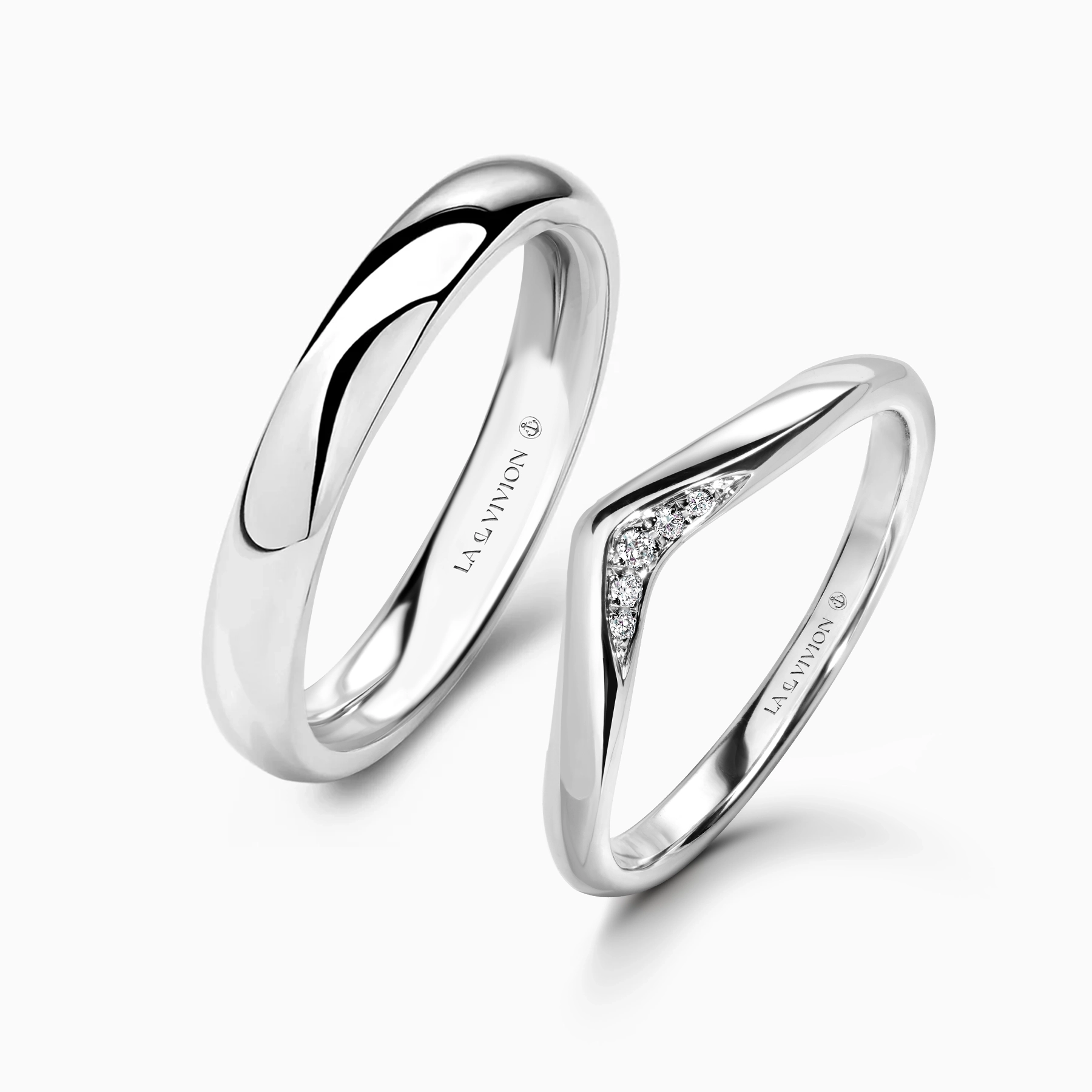 Обручальное кольцо Duo V-érité Accent
